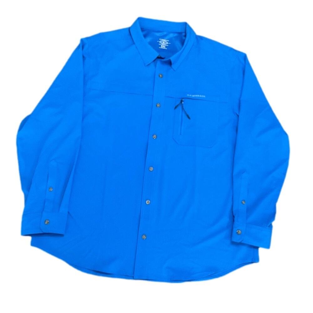 G.H. Bass & Company Excursion Performance Shirt Blue Size XXL NEW